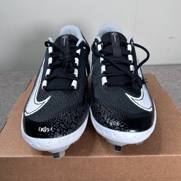 Nike Alpha Huarache Elite 4 Metal Baseball Cleats Men's 9 Black DJ6521-011 - Picture 4 of 13